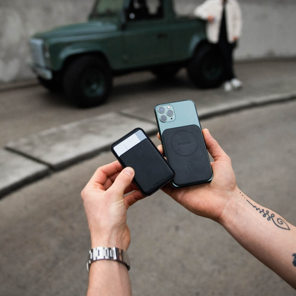 Ekster MagSafe Sticker on iPhone