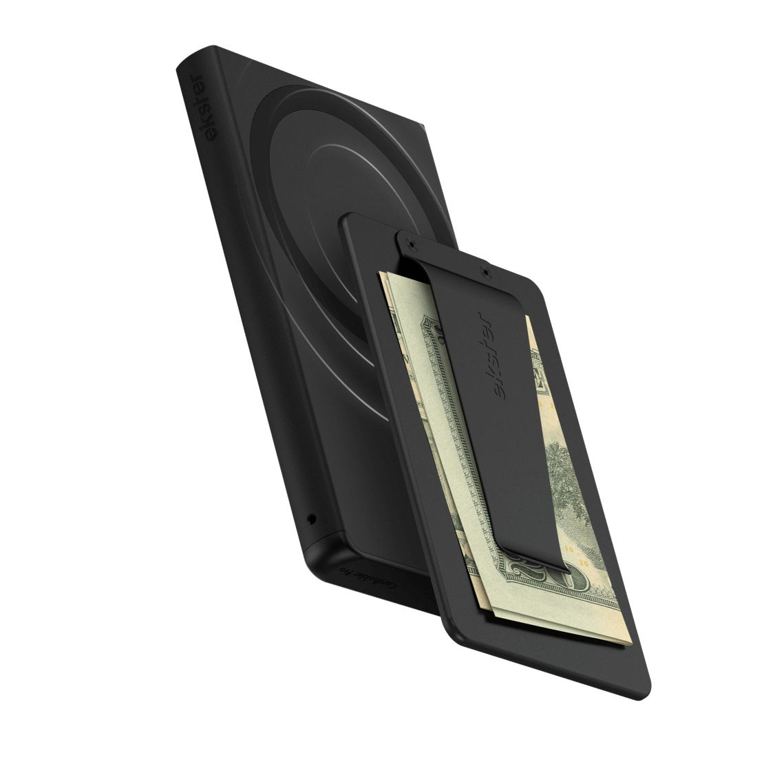 Magnetic card holder with cash clip attachment