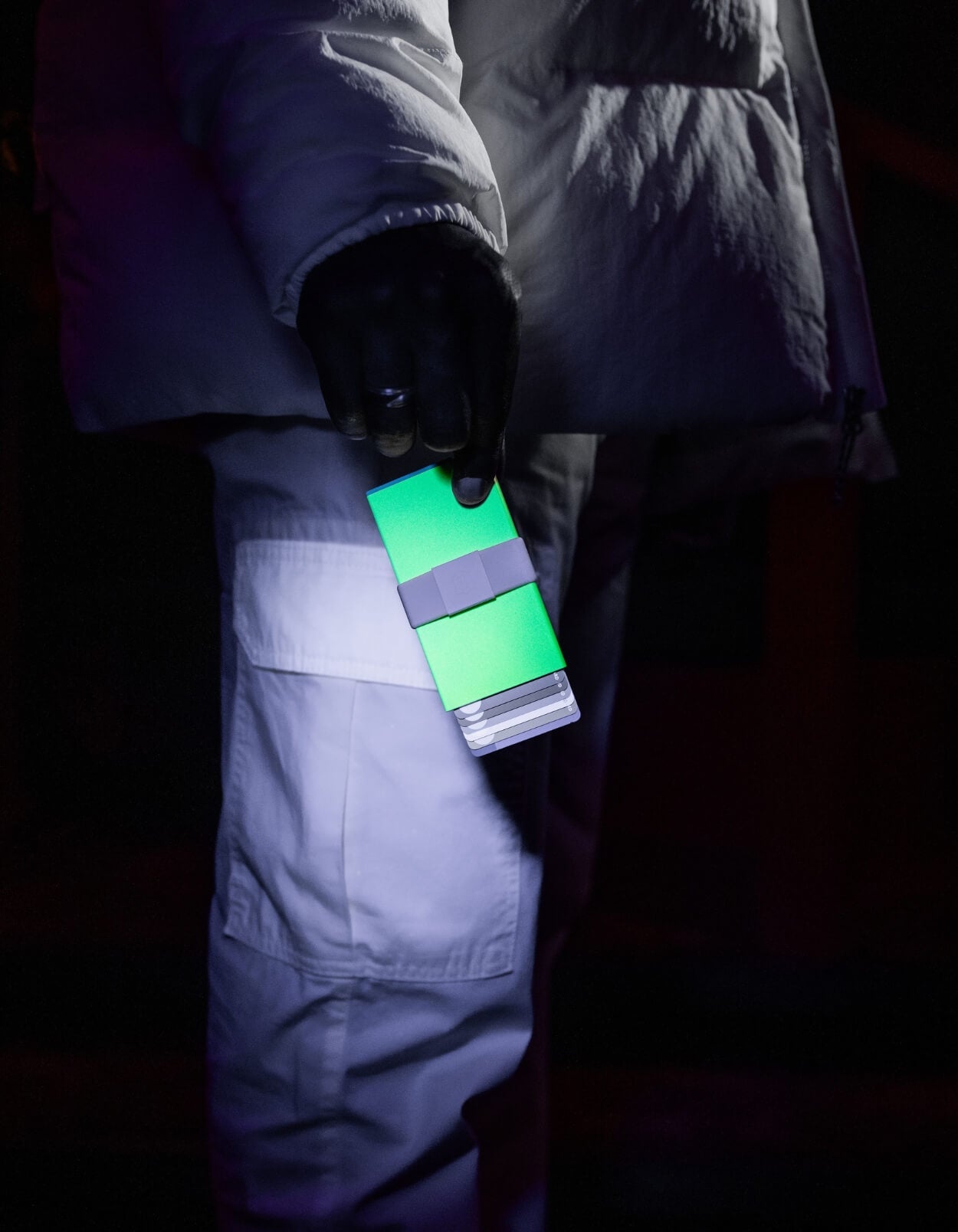 Glow in the dark cardholder wallet