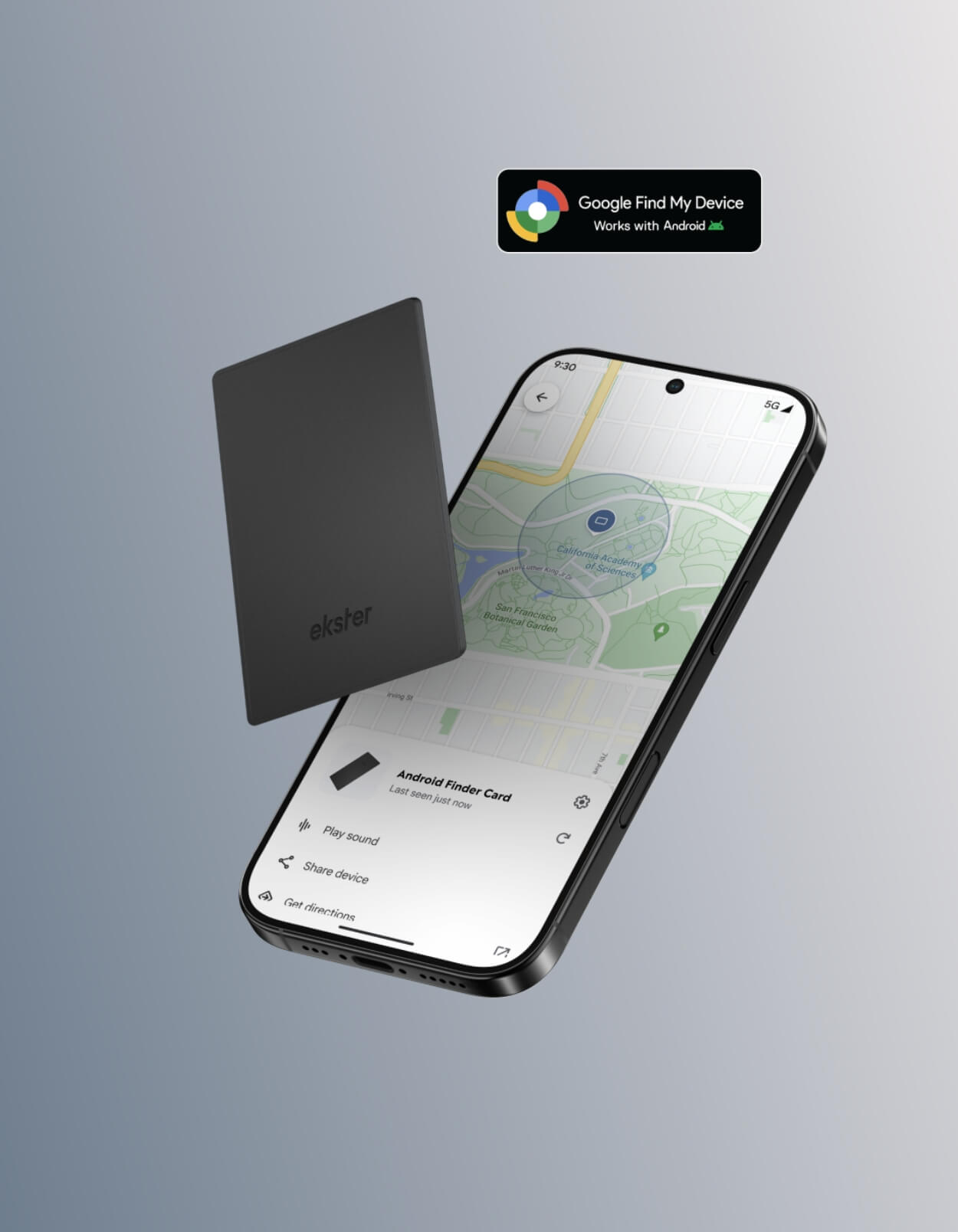 Android Finder Card wallet tracker with Google Find Hub tracking
