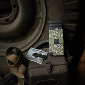 Digital Green Aluminum Cardholder
