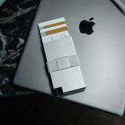 Metallic Silver Aluminum Cardholder