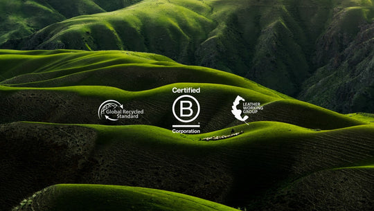 Sustainability block, showing the b-Corp logos