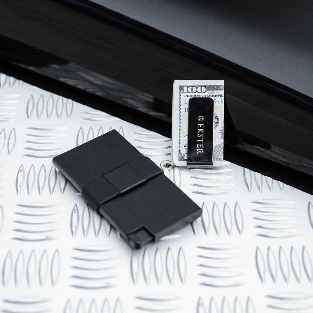 Black Brushed Aluminum Cardholder