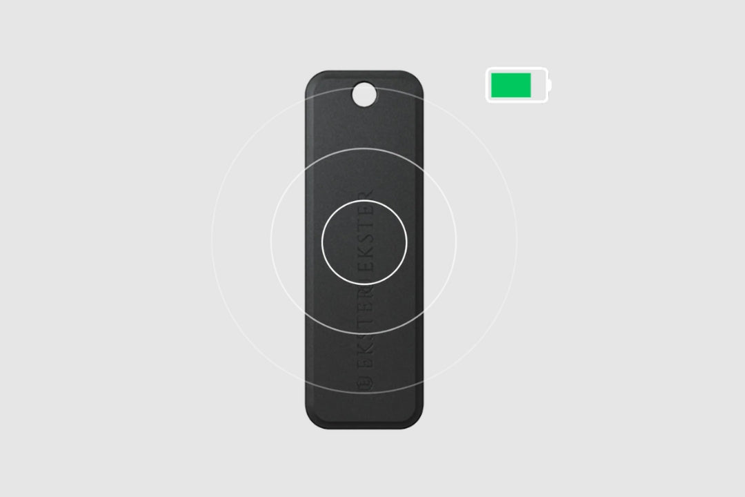 Item tracker with rechargeable battery