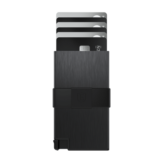 Brushed Black Aluminum Cardholder