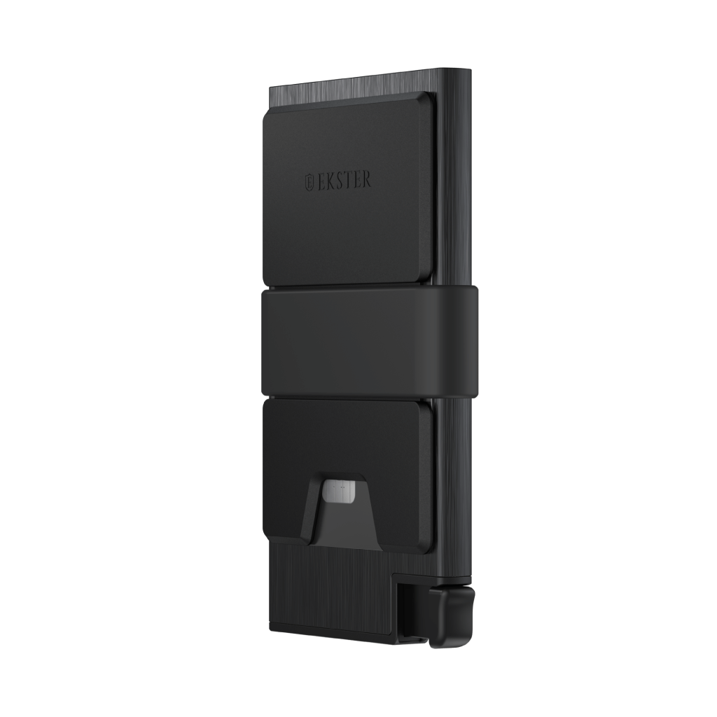 Brushed Black Aluminum Cardholder