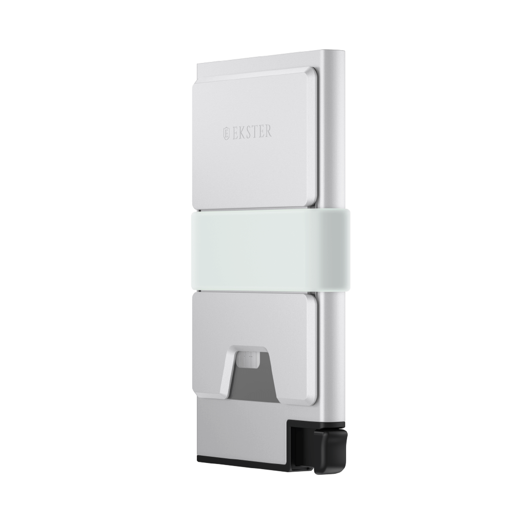 Metallic Silver Aluminum Cardholder