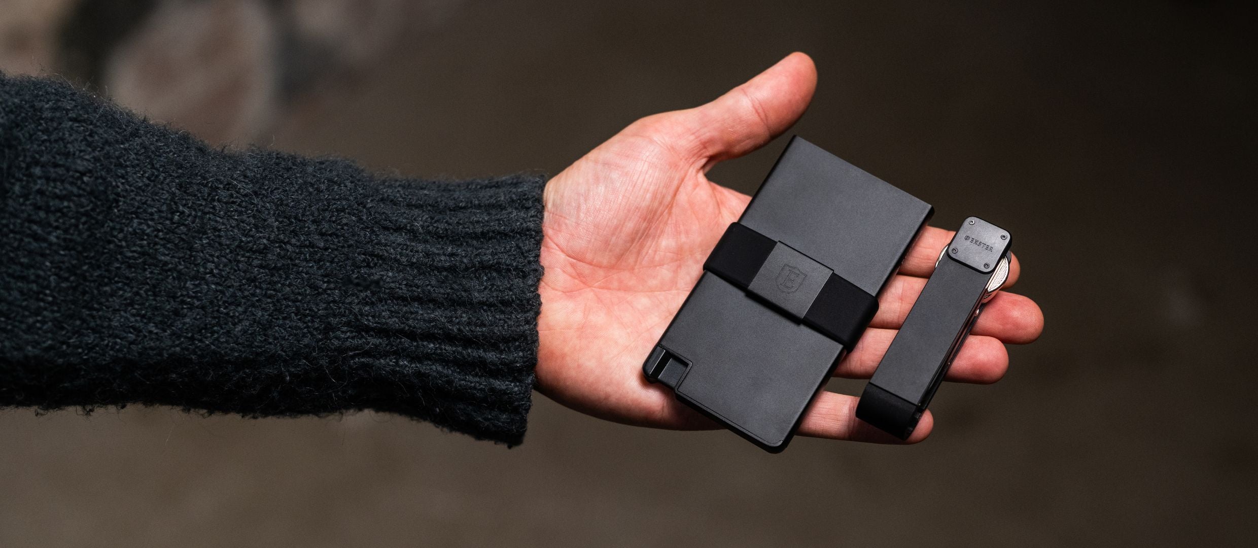 Black metal key case and cardholder 