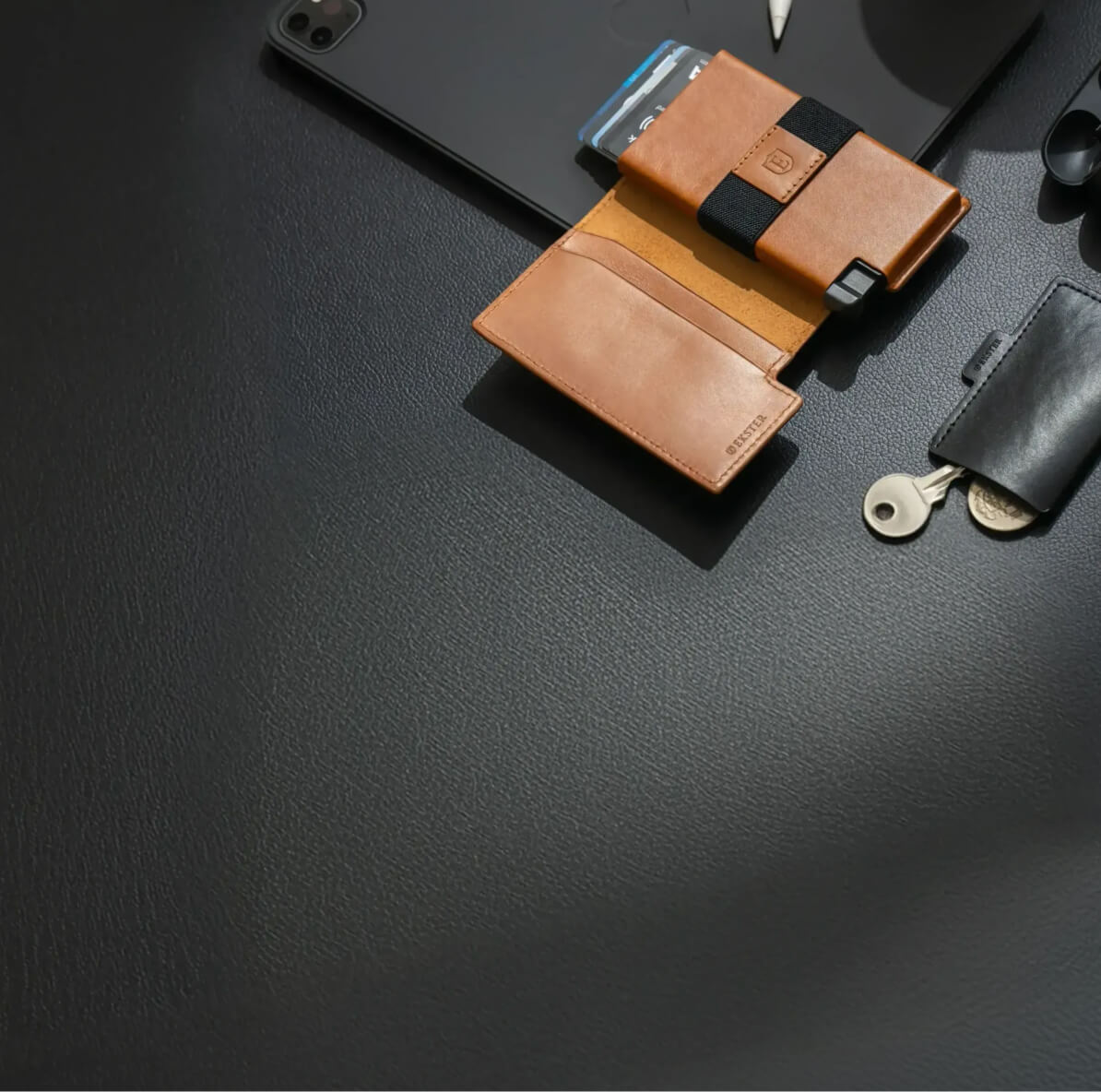 wallet on table 
