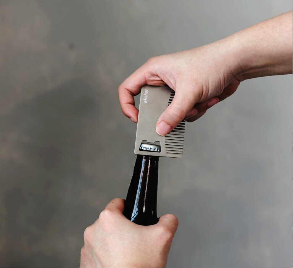 Stainless steel bottle opener card